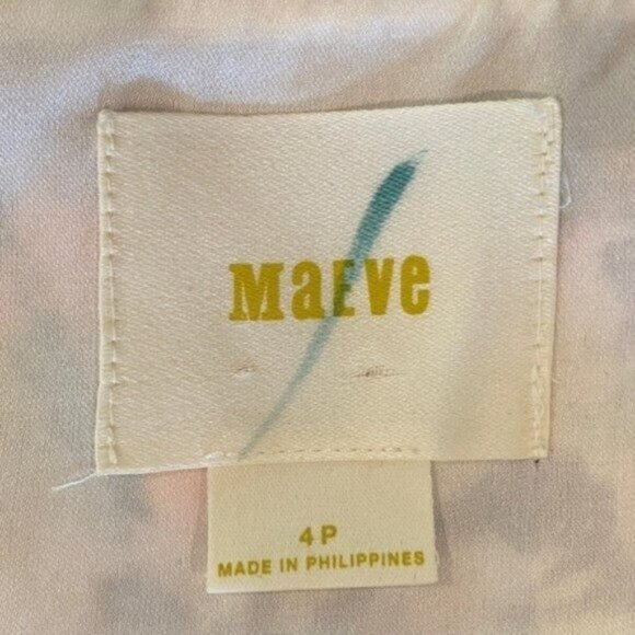 Anthropologie Maeve Sleeveless Bright Floral Flare Skater Dress Size 4P - Picture 6 of 7